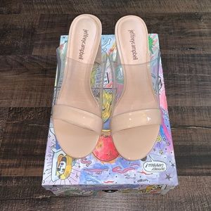 Jeffrey Campbell | Nude Pink Plastic Chunky Heels